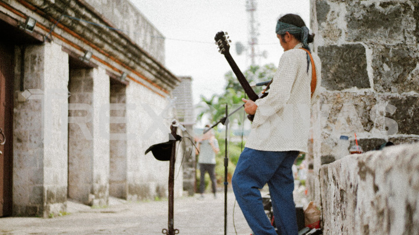 Street Musician at the Fort San Pedro