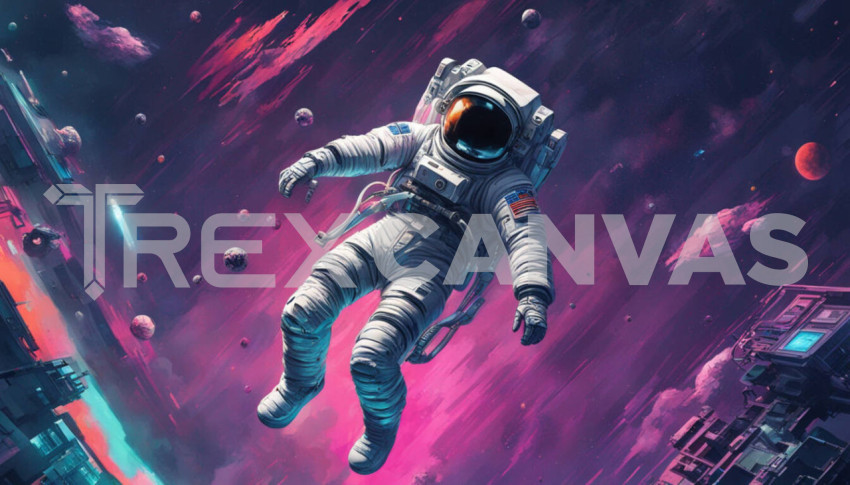 astronaut floating in space 2