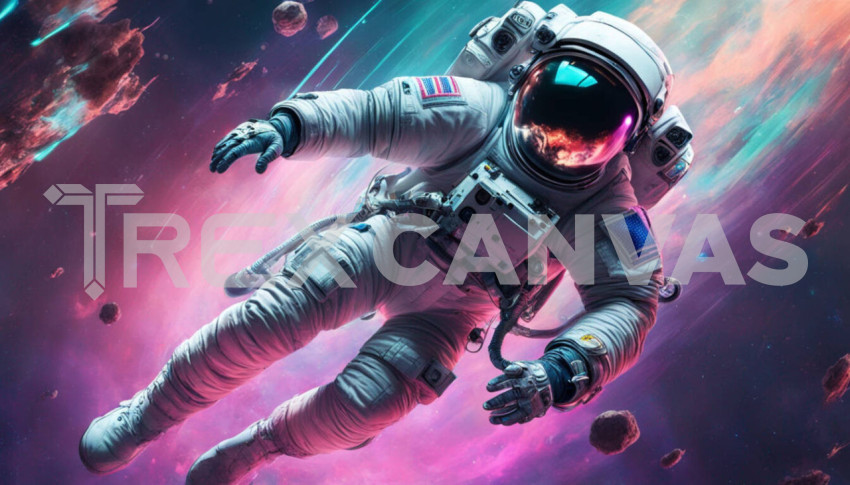 astronaut floating in space