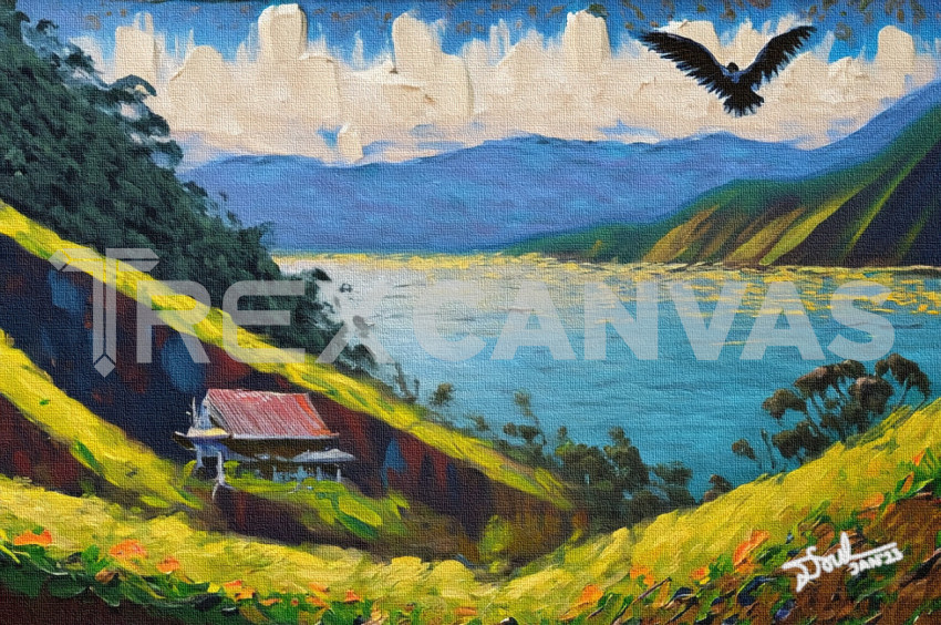 An Eagle Crossing Lake Toba 3