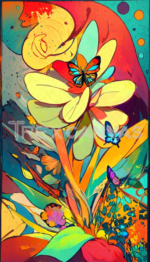 Butterfly's and flowers