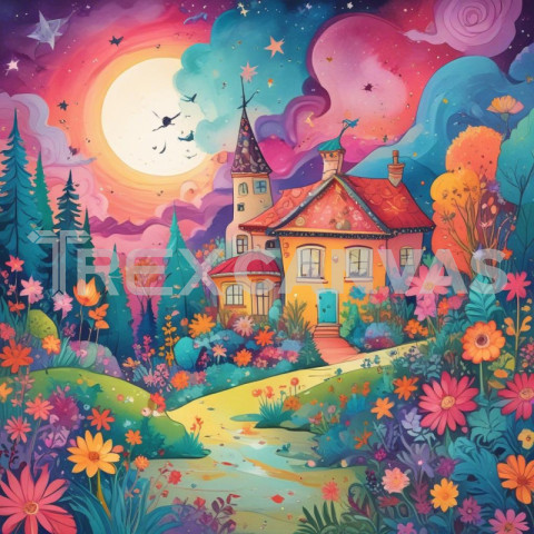 "Whispers of Nature: Enchanted House Paintings"