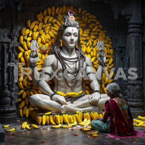 a big statue of lord shiva made from bananas and a XCHx7xQgQhS1 LBdOHMHQg N6DrStJOT8ugAAgheAZ8rw