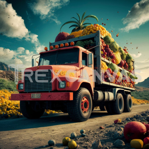 a very heavy truck was built by fruits illustratio jUdjMwp4TeCr65JwqnL86A 14YkFakERF J4UW43Vq6YQ