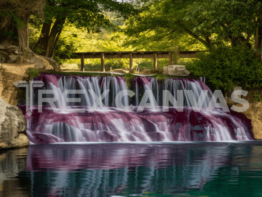 Colorful waterfall