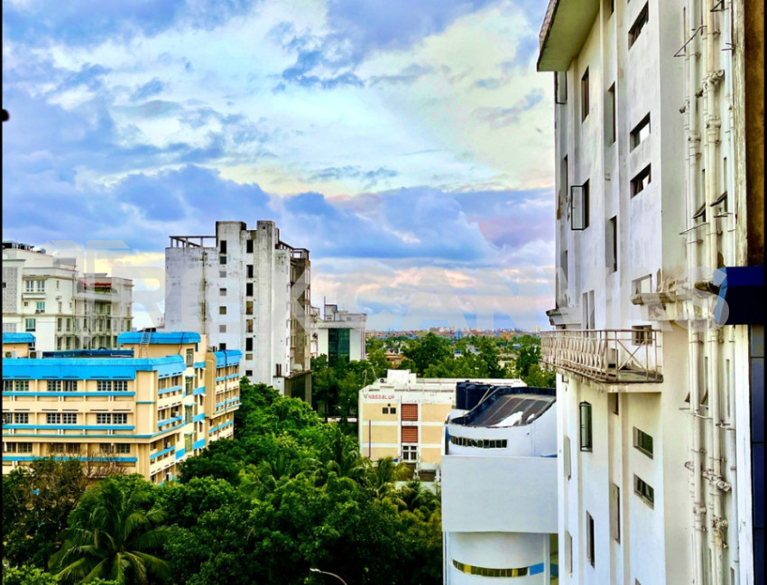 Mistful Sky with Buildings