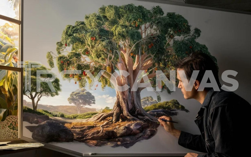 Natural Painting Tree