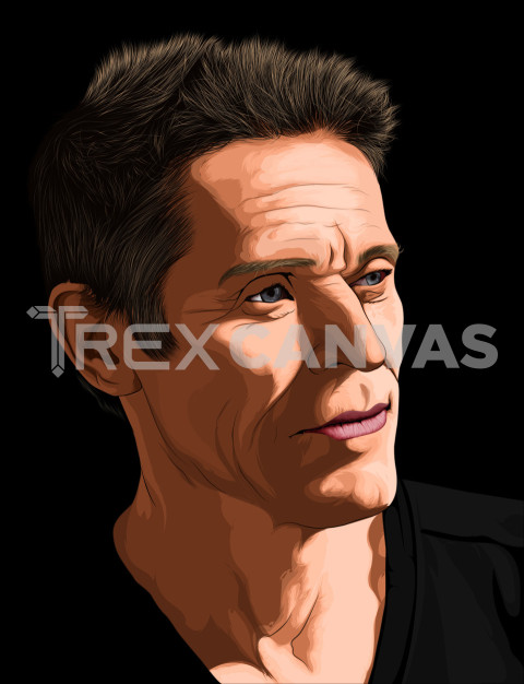 willem dafoe Portrait Painting | Vector Art | illustration