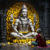 a big statue of lord shiva made from bananas and a XCHx7xQgQhS1 LBdOHMHQg N6DrStJOT8ugAAgheAZ8rw