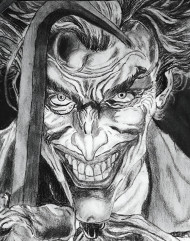 A pencil drawing of the joker