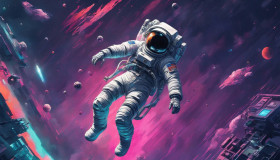 astronaut floating in space 2