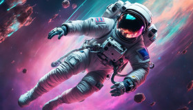 astronaut floating in space