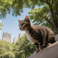 beauty cat in garden park