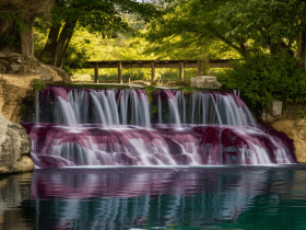 Colorful waterfall