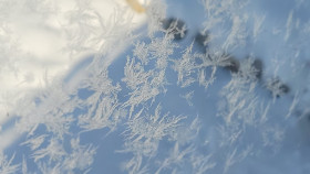 ice on window