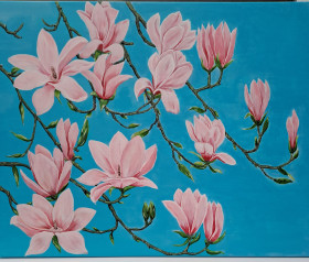 Magnolia" acrylic on canvas