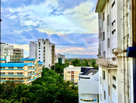 Mistful Sky with Buildings