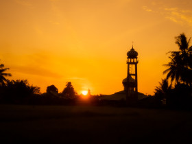 Silhouette of mosque