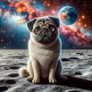 The pug on the moon!