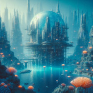 Uma cidade submersa antiga super evoluida